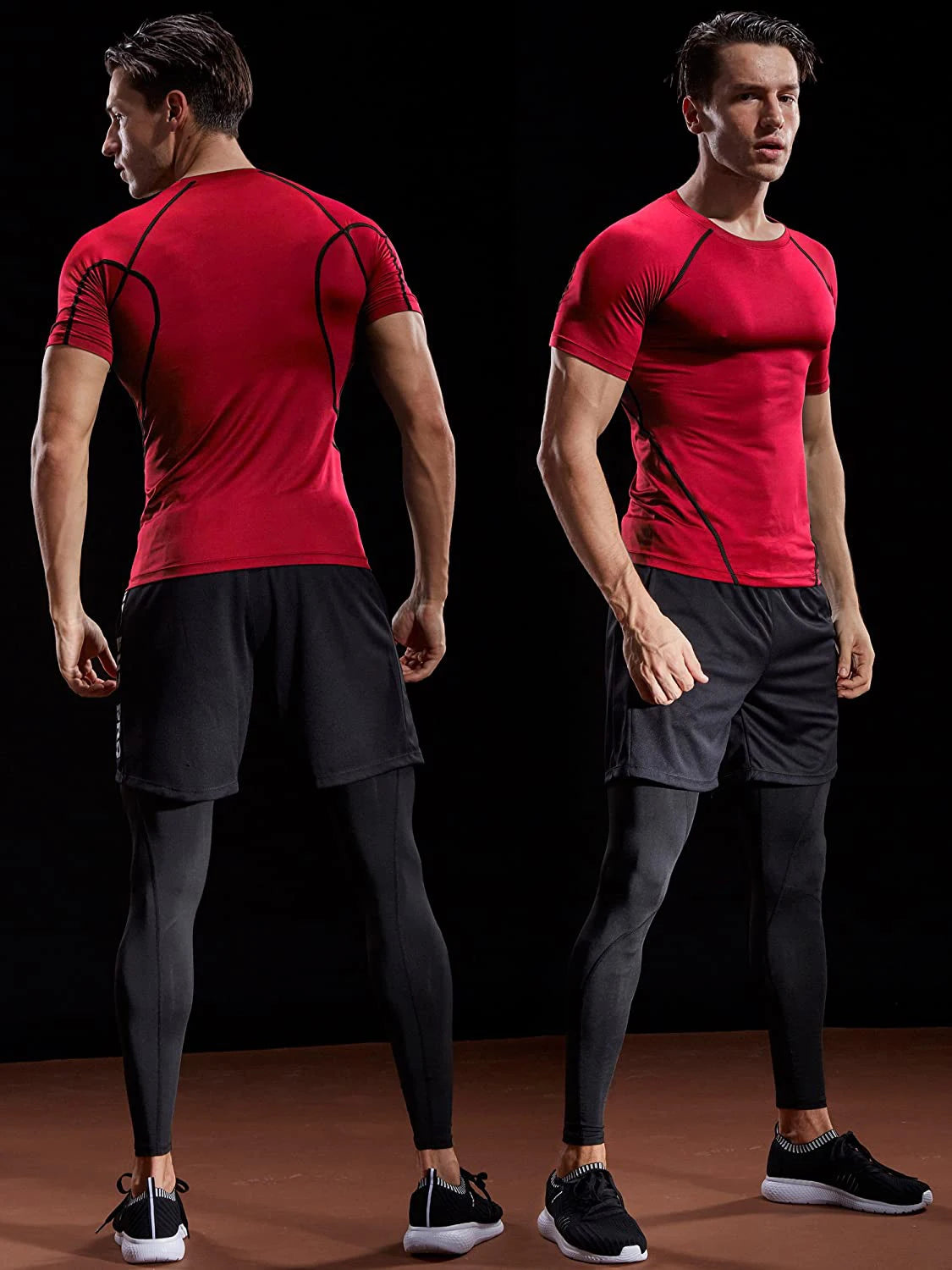 2024 Compression T Shirt Men Summer Sportswear Running T-shirt Elastic Quick Dry Sport Tops Tee Athletic Gym Workout Shirts Men - Tasawoq
