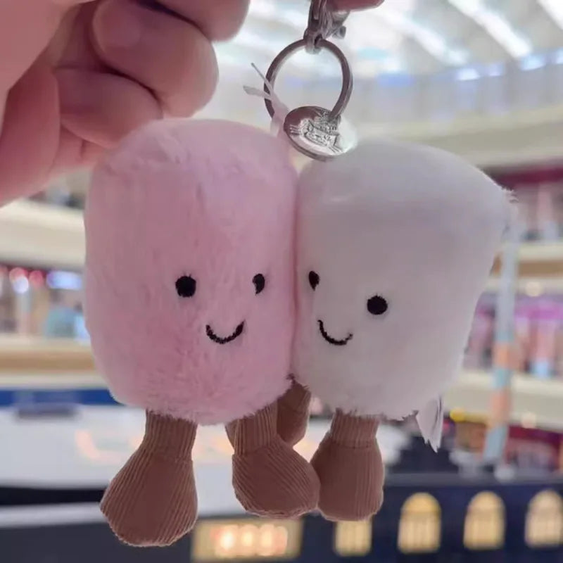 Jelly Cat Plush Cotton Candy Two Tone Cute Soft Two Tone Keychain Bag Pendant Plush Accessories Doll Car Pendant Holiday Gifts - Tasawoq