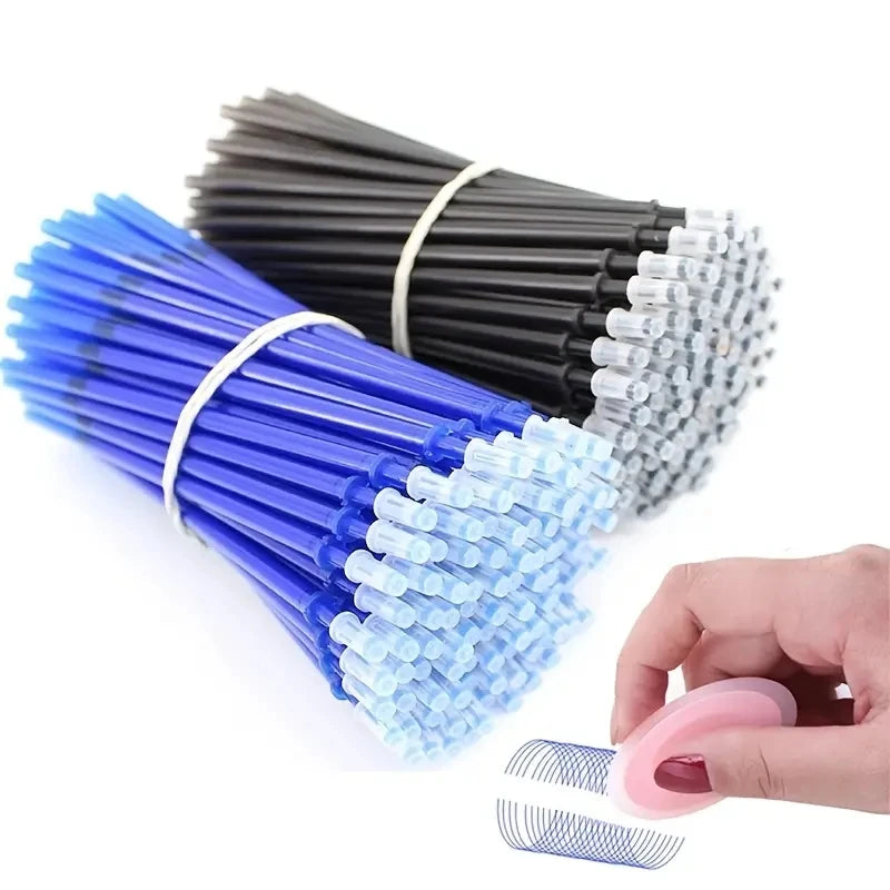 0.5mm Erasable Gel Pen Set 6 Colors Ink Writing Gel Pens Refills Rods Washable Handle for School Office Stationery Supplies