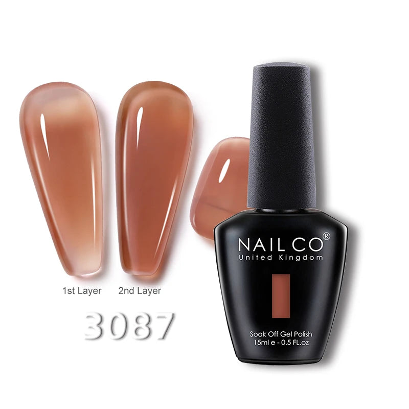 NAILCO 15ml Fresh Series Gel Nail Polish Design UV&LED Nail Gel Spring Summer Color Vernis Nail Art Glitter All For Manicure Set - Tasawoq