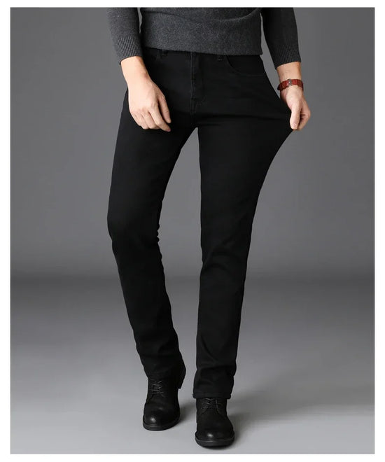 Men Classic Advanced Fashion Brand Jeans Jean Homme Man Soft Stretch Black Biker Masculino Denim Trousers Mens Pants Overalls - Tasawoq