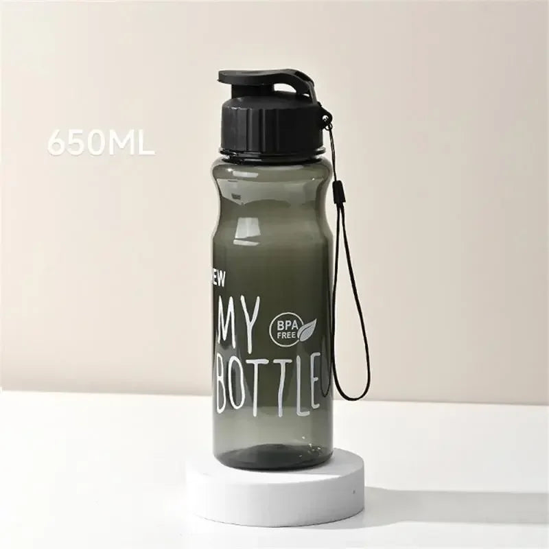 Gift Plastic Water Bottle Large Capacity Sports Kettle Wholesale Transparent Cold Water Cup Outdoor Portable 650ml