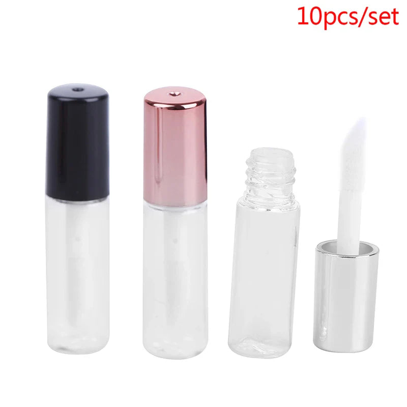 10pcs 1.2ML Empty Lip Gloss Tube Plastic Refillable Bottles Liquid Lipstick Container lipgloss Sample Bottle - Tasawoq