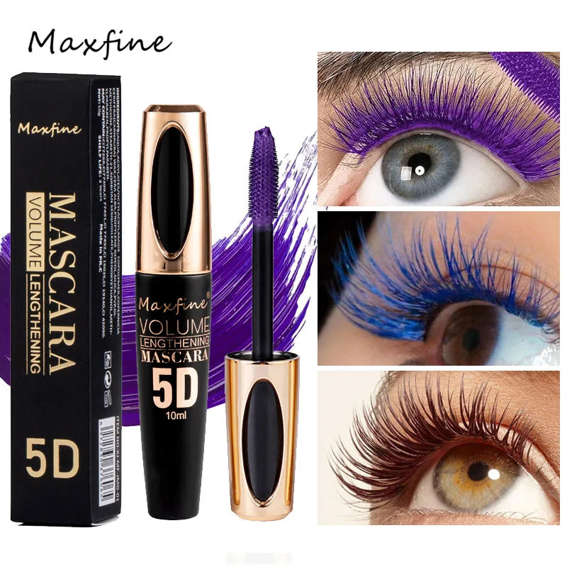 5D Silk Mascara with Big Eyes, Strong and Lasting Black Content and Length, Waterproof and Non-caking, and Prolonged Mascara. - Tasawoq