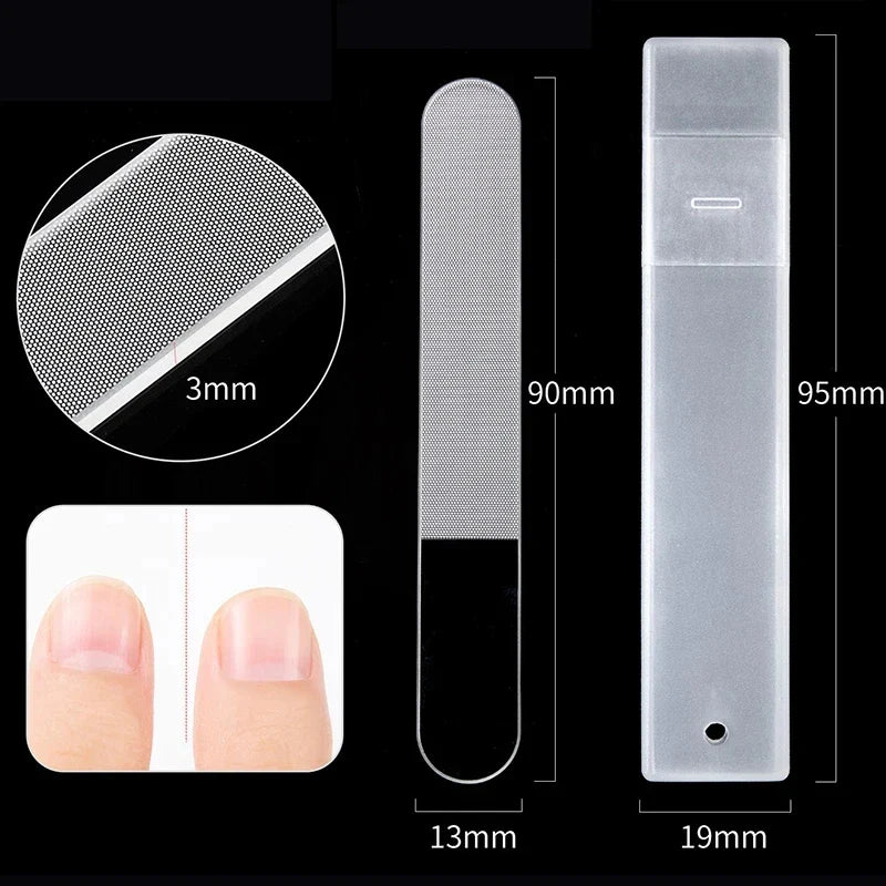 Nail Art File Buffing Transparent Sanding Polishing Durable Nano Glass File Manicure Professional Supplies Accessories Tools - Tasawoq