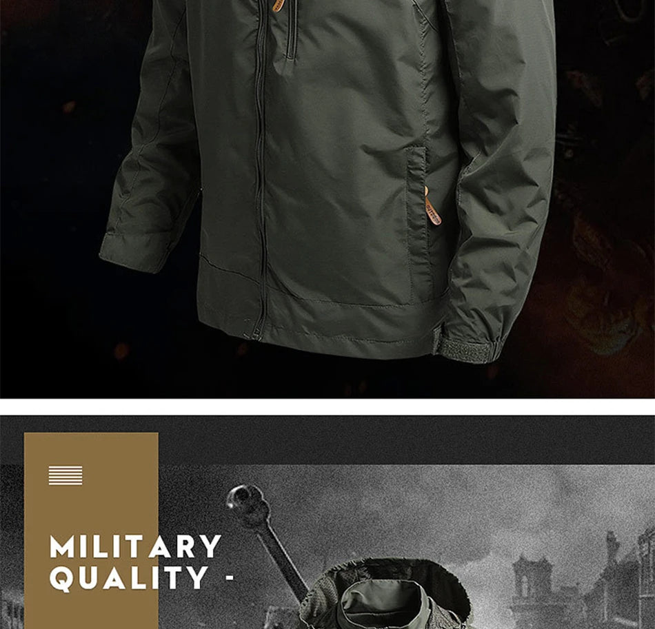 2024 Winter Jacket Fashion Coat Hoodies Camping Hiking Jacket Men's Casual Waterproof Jacket Windbreaker Men Outerwear Clothes - Tasawoq