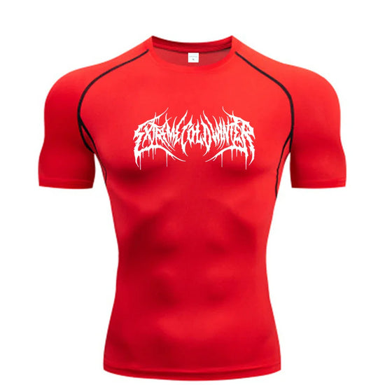 Summer Compression Sweatshirt Short Sleeve Men's Fitness T-Shirt Running Quick-Dry Top Gym Workout Bodybuilding T-Shirt S-3XL - Tasawoq