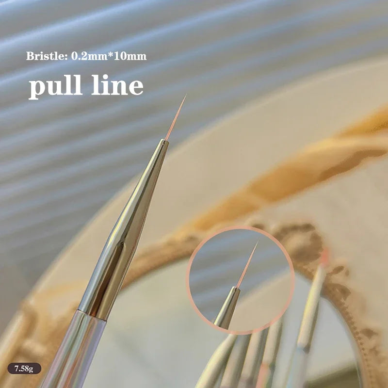 Nail Design Art Pen Aurora Transparent Brush Painting Brush Uv Gel Extension Drawing Carving Pen Diy Manicure Tool Nail Brush - Tasawoq