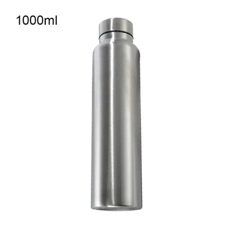 1000ML Stainless Steel Sport Bottle Single-Layer Red Water Cup Metal Flask Drinkware Camping Sports Gym - Tasawoq