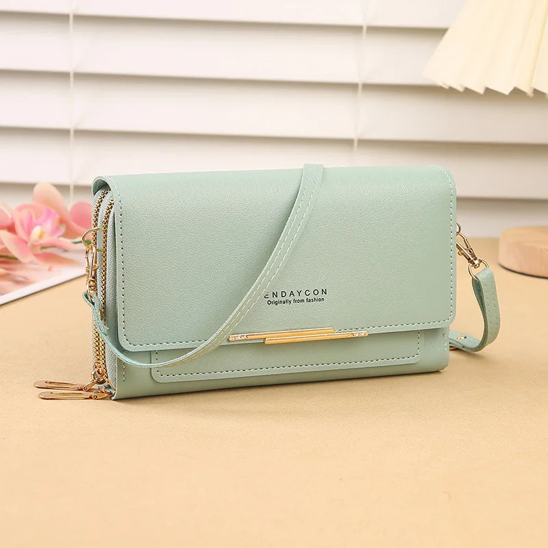 2024 New Women's Wallet Korean Multifunctional Shoulder Bag Mid-length Clutch Coin Purse - Tasawoq
