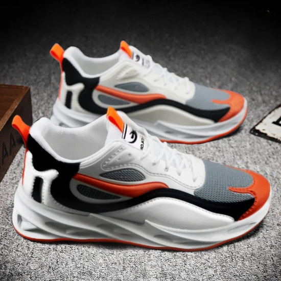 New Trendy Men's Sports Shoes Cushion Running Sneakers Outdoor Leisure Walking Jogging Trainers Soft Sole Breathable Footwear - Tasawoq