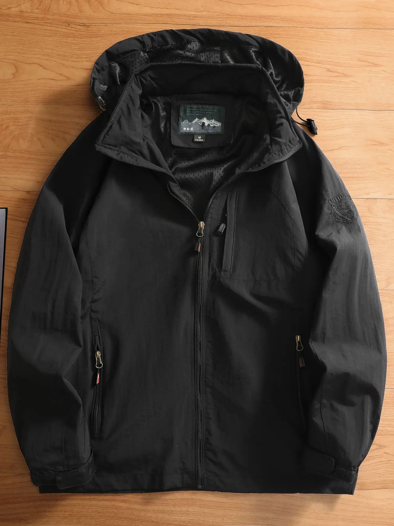 Men's outdoor hiking, sports, leisure, waterproof, windproof, multi pocket, detachable hat, jacket, jacket - Tasawoq