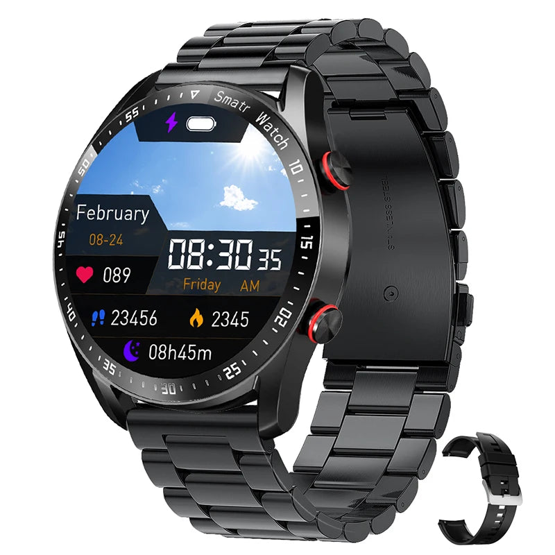 ECG+PPG Bluetooth Call Smart Watch Men Laser Health Blood Pressure Fitnes Sports Watches Man Sports Waterproof Smartwatch+Box - Tasawoq