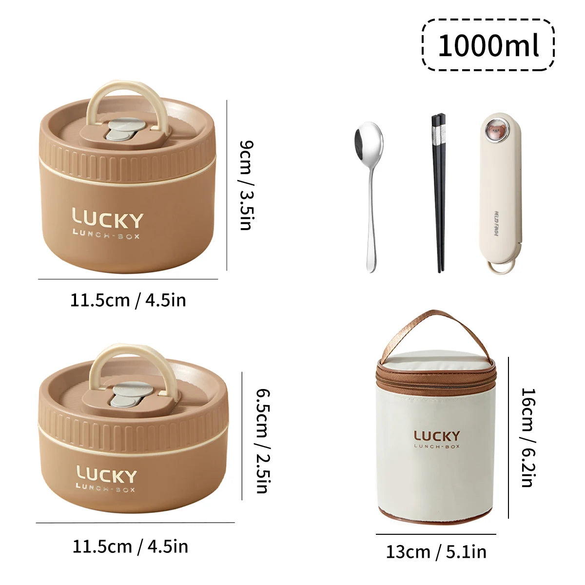 WORTHBUY Portable Sealed Thermal Lunch Box For Kids Stackable Microwave 304 Stainless Steel Bento Box Insulated Food Container
