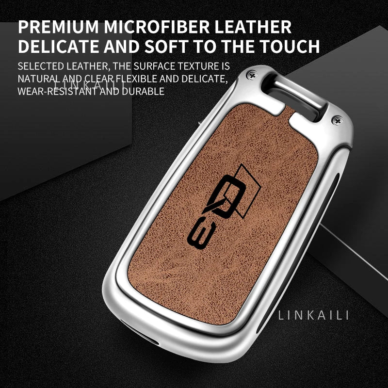Zinc alloy car key case remote control protective cover is suitable for Audi Q3 customized logo full range car key covers