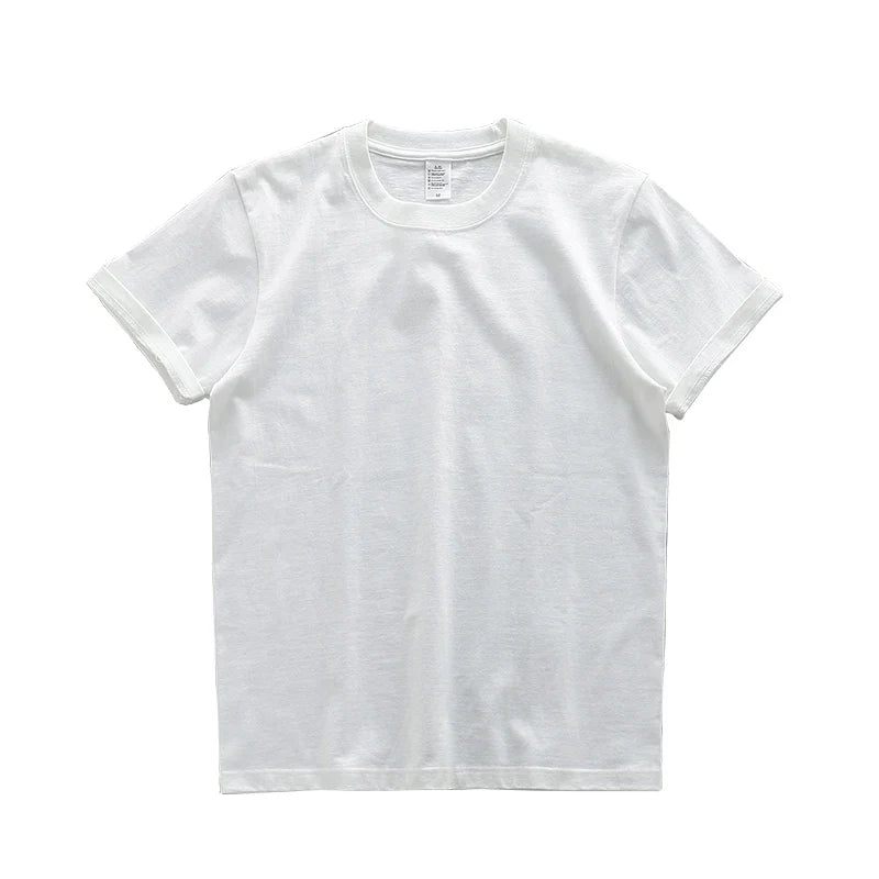 Dukeen 280gsm Oversized Heavy T-Shirt for Men Summer Short Sleeve Tee Cotton Solid Color Top Casual T Shirts One Piece - Tasawoq