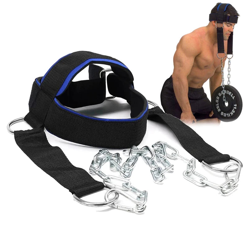 Head Neck Training Head Harness Weight Bearing Cap Body Strengh Adjustable Exercise Strap Neck Muscle Power Training Gym Fitness - Tasawoq