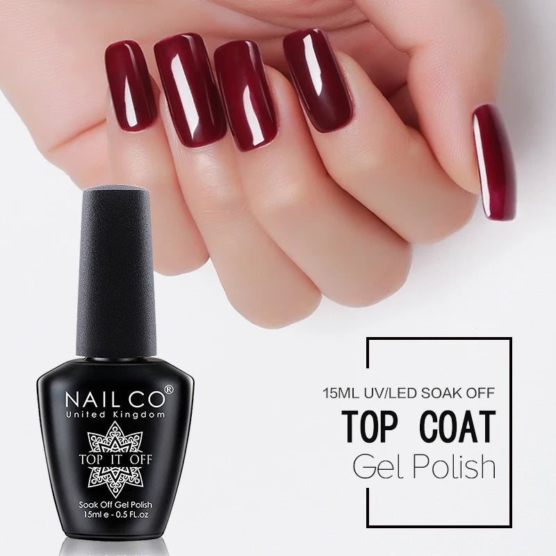 NAILCO Red Colors Series 15ML Nail Gel Polish Nail Supplies Semi Permanent For Nail Art Manicure Soak Off LED UV Hybrid Varnish - Tasawoq