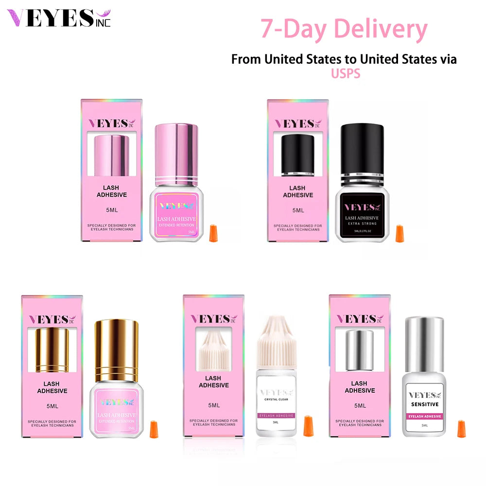 Veyes Inc Eyelash Extensions Glue 5 Days Free Shipping from US Veyelash 7 Weeks Retention Volume Lash Adhesive Makeup Tools - Tasawoq