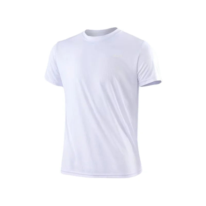 Men's Quick Dry Short Sleeve Gym Running Moisture Wicking Round Neck T-Shirt Training Exercise Gym Sport Shirt Tops Lightweight - Tasawoq