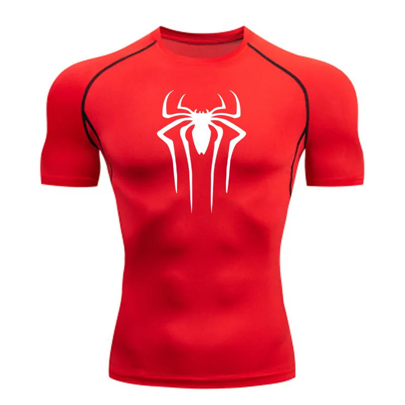New Compression Shirt Men Fitness Gym Super Hero Sport Running T-Shirt Rashgard Tops Tee Quick Dry Short Sleeve T-Shirt For Men - Tasawoq
