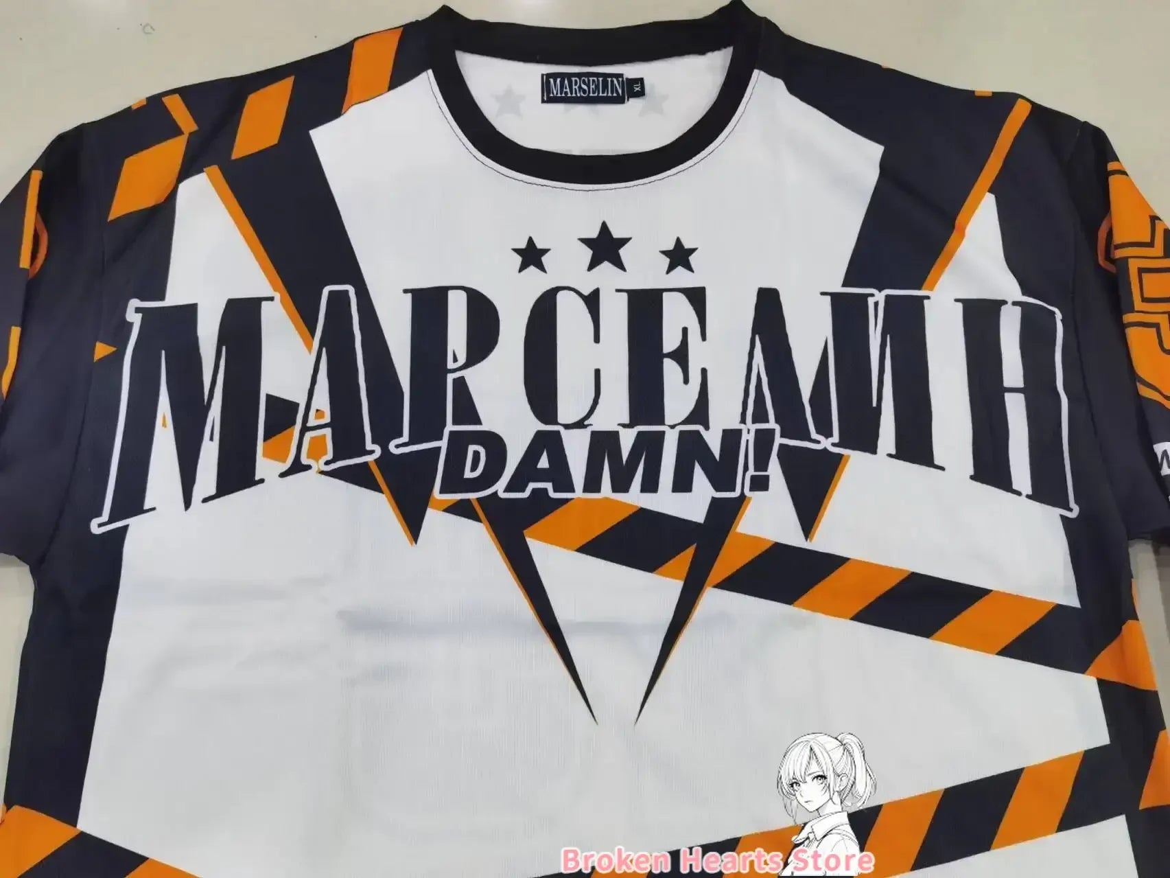 Y2k марселин Jersey Long Sleeves T-shirt Harajuku Vintage Streetwear Casual Baseball Jersey Casual Top Oversized Women Clothing - Tasawoq