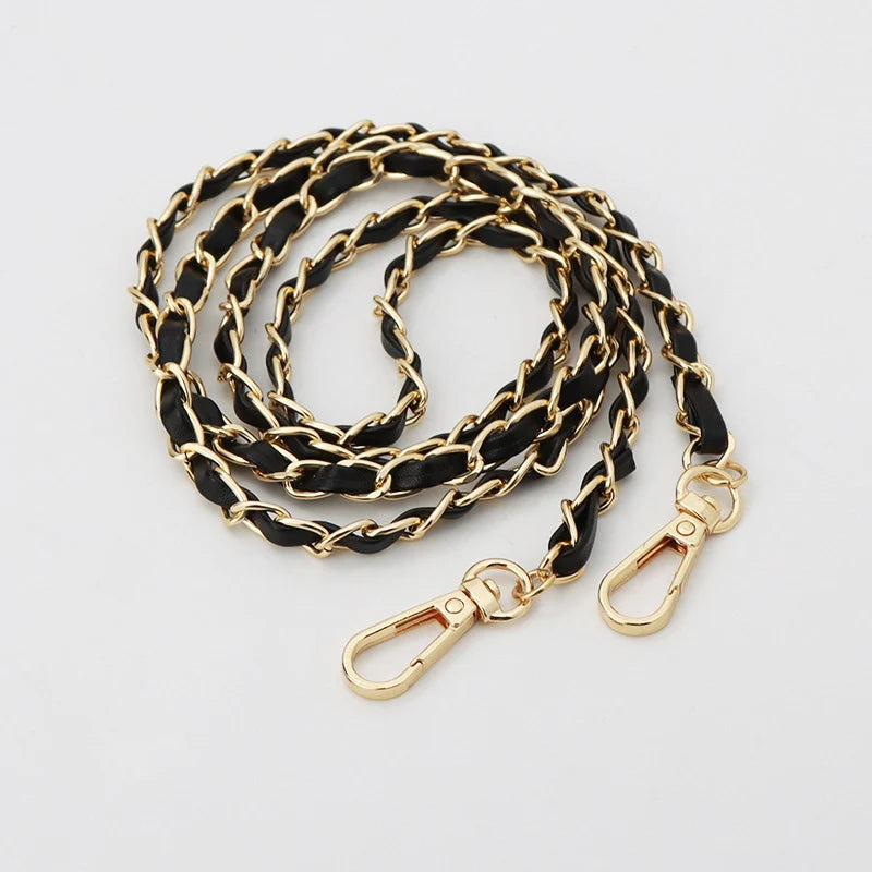 120cm Purse Chain Strap Crossbody Handbag Chains Replacement Leather Shoulder Bag Chain Straps Diy Women Girl Bag Part Accessory - Tasawoq