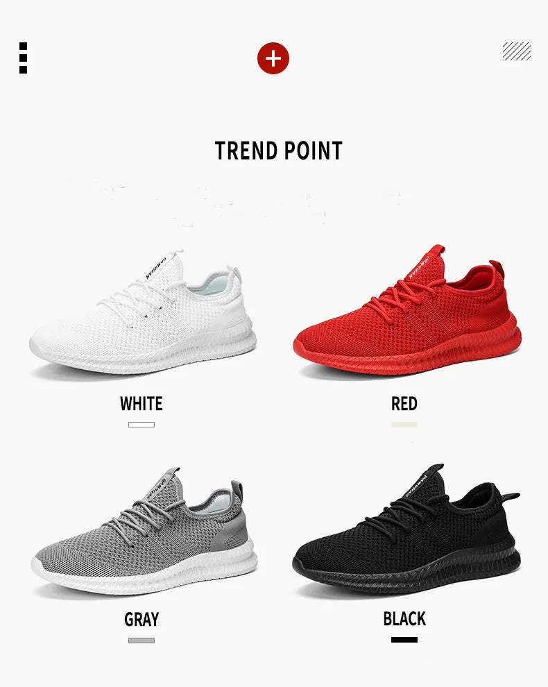 2022 Shoes for Men High Quality Male Sneakers Breathable Fashion Gym Casual Light Walking Plus Size Footwear Zapatillas Hombre - Tasawoq