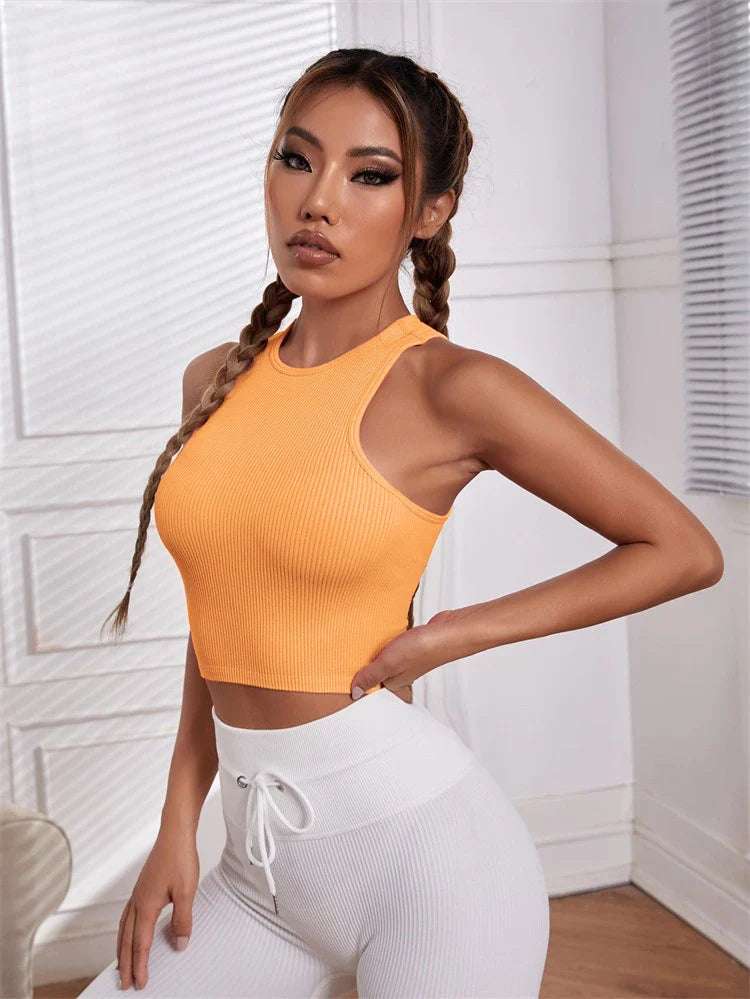 Summer Seamless Push Up Y2k tops Beautiful Sport Sexy Tank Top Mallas Casual Woman Corset Top - Tasawoq