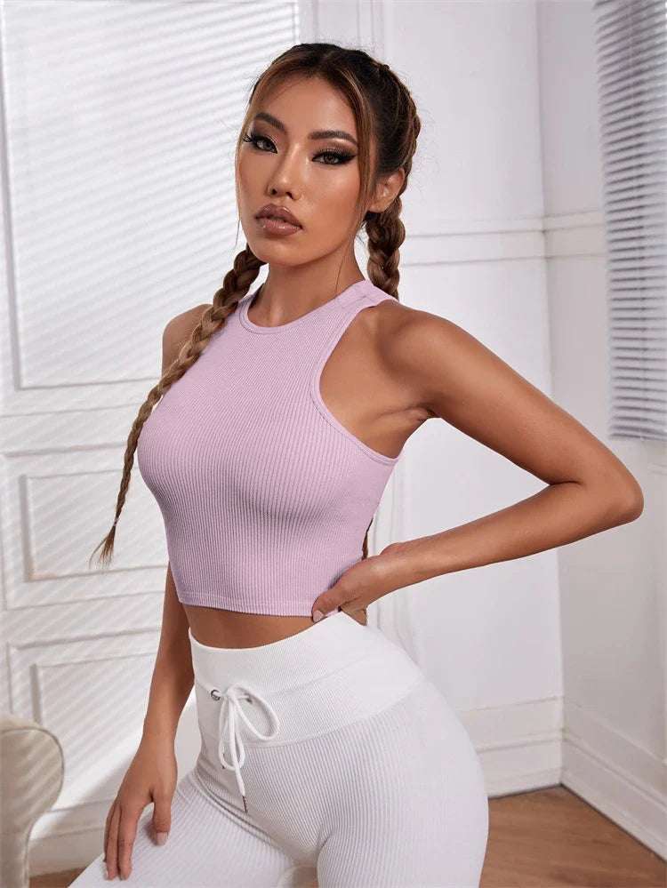Summer Seamless Push Up Y2k tops Beautiful Sport Sexy Tank Top Mallas Casual Woman Corset Top - Tasawoq