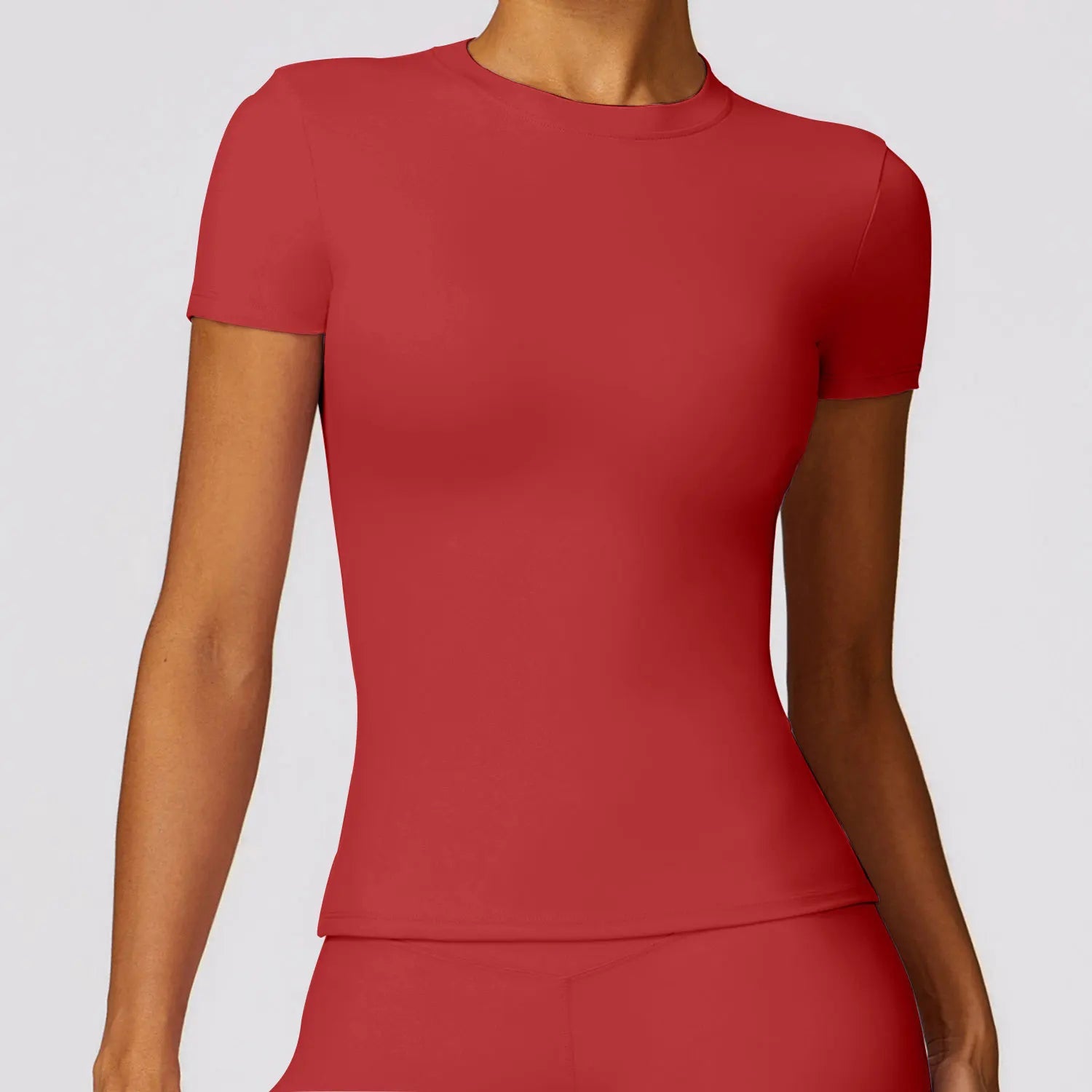 HGC Women's Sports T Shirt Summer Short Sleeve Running Round Neck Breathable Stretchy GYM Yoga Slim Fitness Active Top Tee - Tasawoq