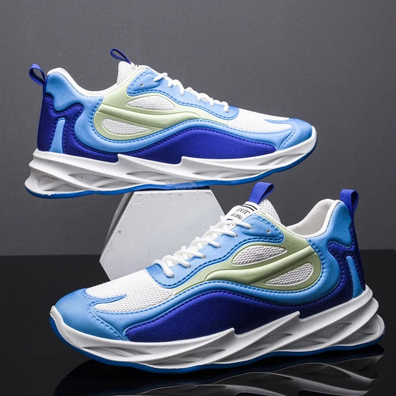 New Trendy Men's Sports Shoes Cushion Running Sneakers Outdoor Leisure Walking Jogging Trainers Soft Sole Breathable Footwear - Tasawoq