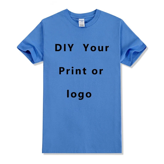 Custom T shirt Women Men Customised Printed 100% Cotton Short Sleeve Your Logo Photo Brand Text Tee Personalize Graphic Clothing - Tasawoq