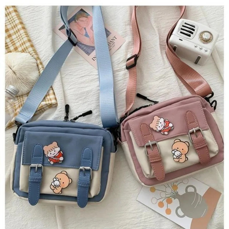 Korean Style Canvas Shoulder Bag For Women New Fashion Female Crossbody - Tasawoq