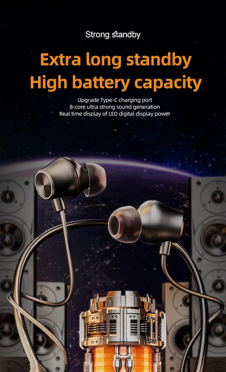 2023 New True Wireless BT Headphones: High Quality, Long Life, Digital Display and Pluggable Memory Card Playback! - Tasawoq