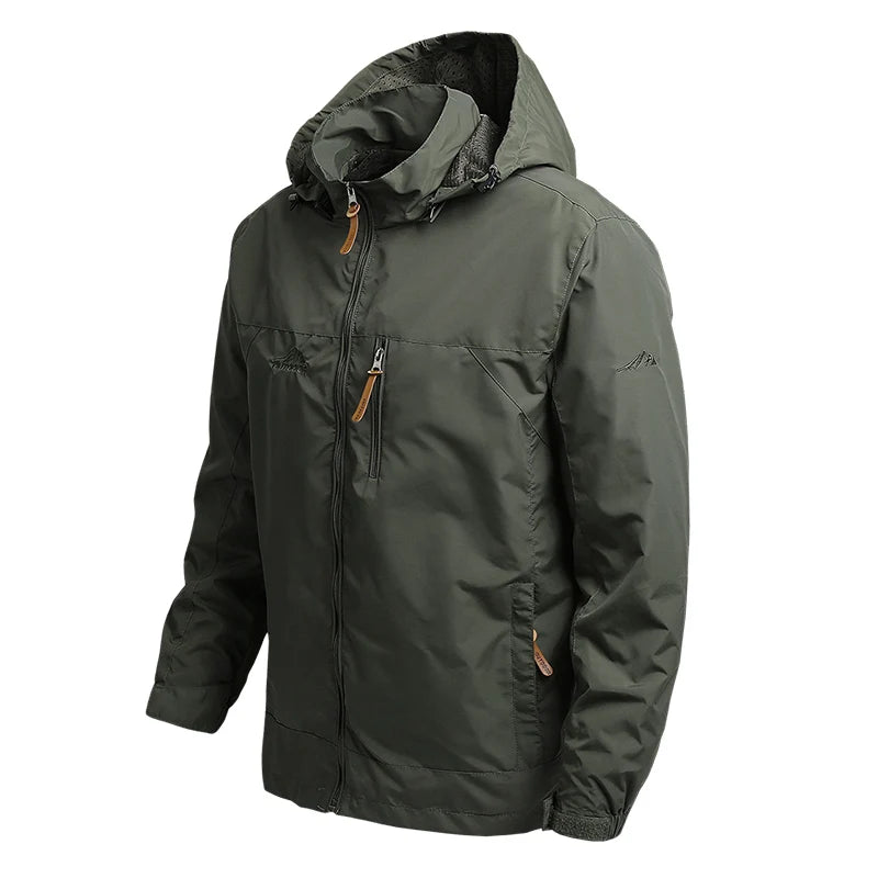 2024 Winter Jacket Fashion Coat Hoodies Camping Hiking Jacket Men's Casual Waterproof Jacket Windbreaker Men Outerwear Clothes - Tasawoq