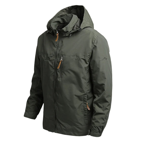 2024 Winter Jacket Fashion Coat Hoodies Camping Hiking Jacket Men's Casual Waterproof Jacket Windbreaker Men Outerwear Clothes - Tasawoq