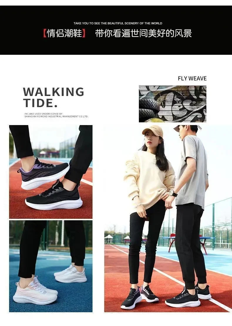 Casual Running Summer Fashion Anti Slip Hiking Mesh Breathability Athletic Shoe Tennis Woman Trend 2024 Woman Sneakers Couple - Tasawoq