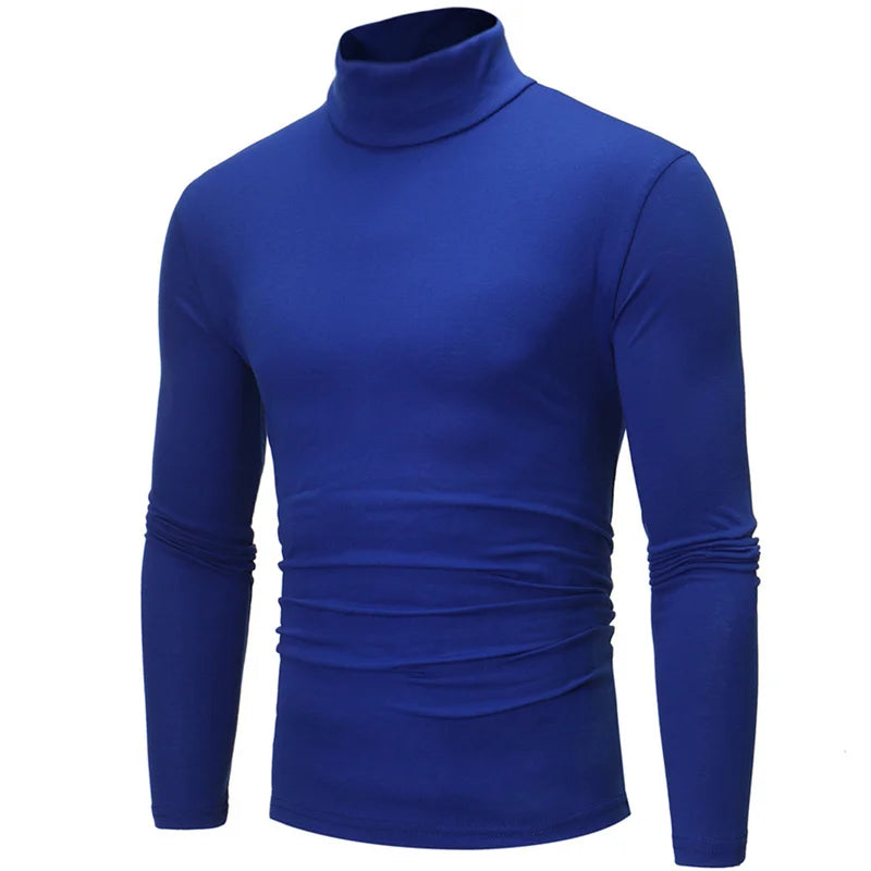 Thermal Underwear Tops Men Winter Clothes Thermal Shirt Autumn Men's Winter Tights High Neck Thin Slim Fit Long Sleeve T-shirt - Tasawoq