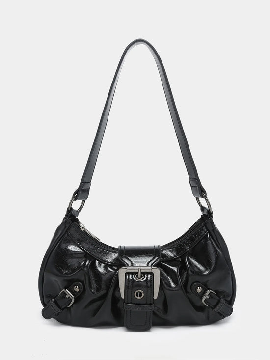 2024 spring hot selling Maillard style retro style small bag spicy girl Y2K wasteland style vintage leather shoulder armpit bag - Tasawoq