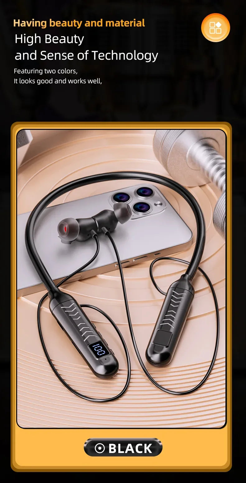 2023 New True Wireless BT Headphones: High Quality, Long Life, Digital Display and Pluggable Memory Card Playback! - Tasawoq