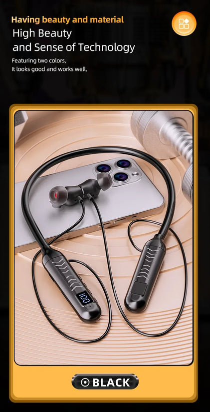 2023 New True Wireless BT Headphones: High Quality, Long Life, Digital Display and Pluggable Memory Card Playback! - Tasawoq