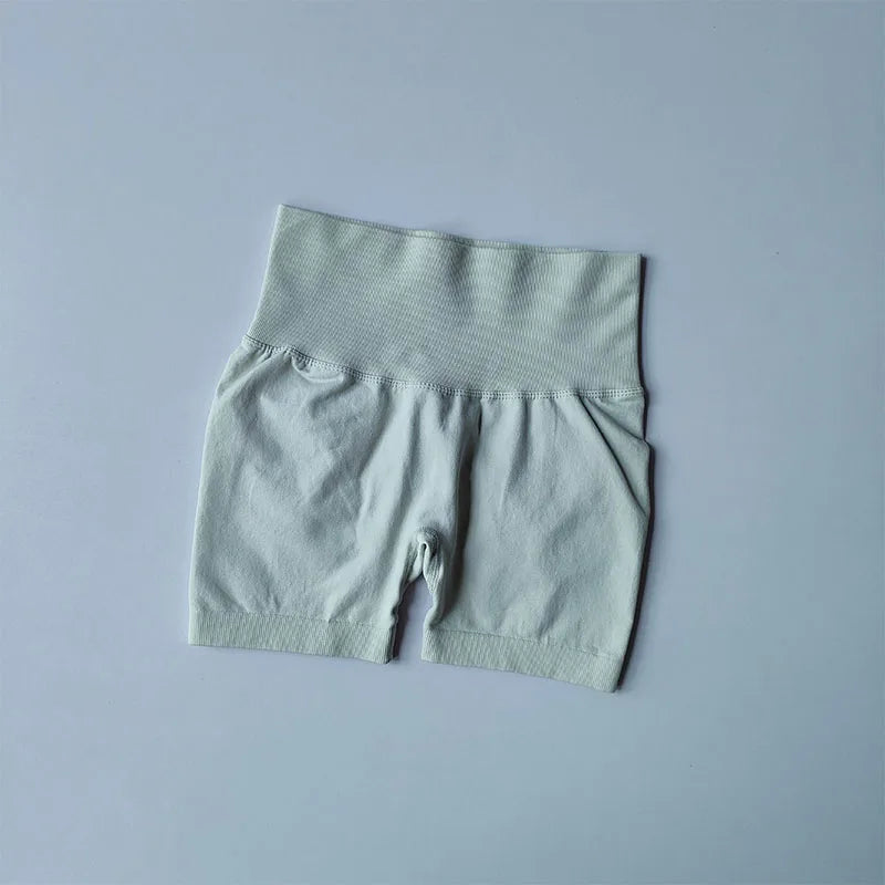 Peach Hip Lifting Sports Shorts Women High Waist and Waist Tightening Slimming Running Hip Speed Drying Three Point Tight Pants - Tasawoq