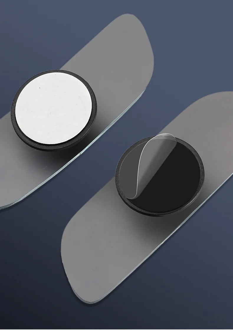 2PCS 360 Degree Adjustable Angle HD Glass Blind Spot Mirrors Car Rearview Mirrors Frameless Wide-angle Rearview Auxiliary Mirror