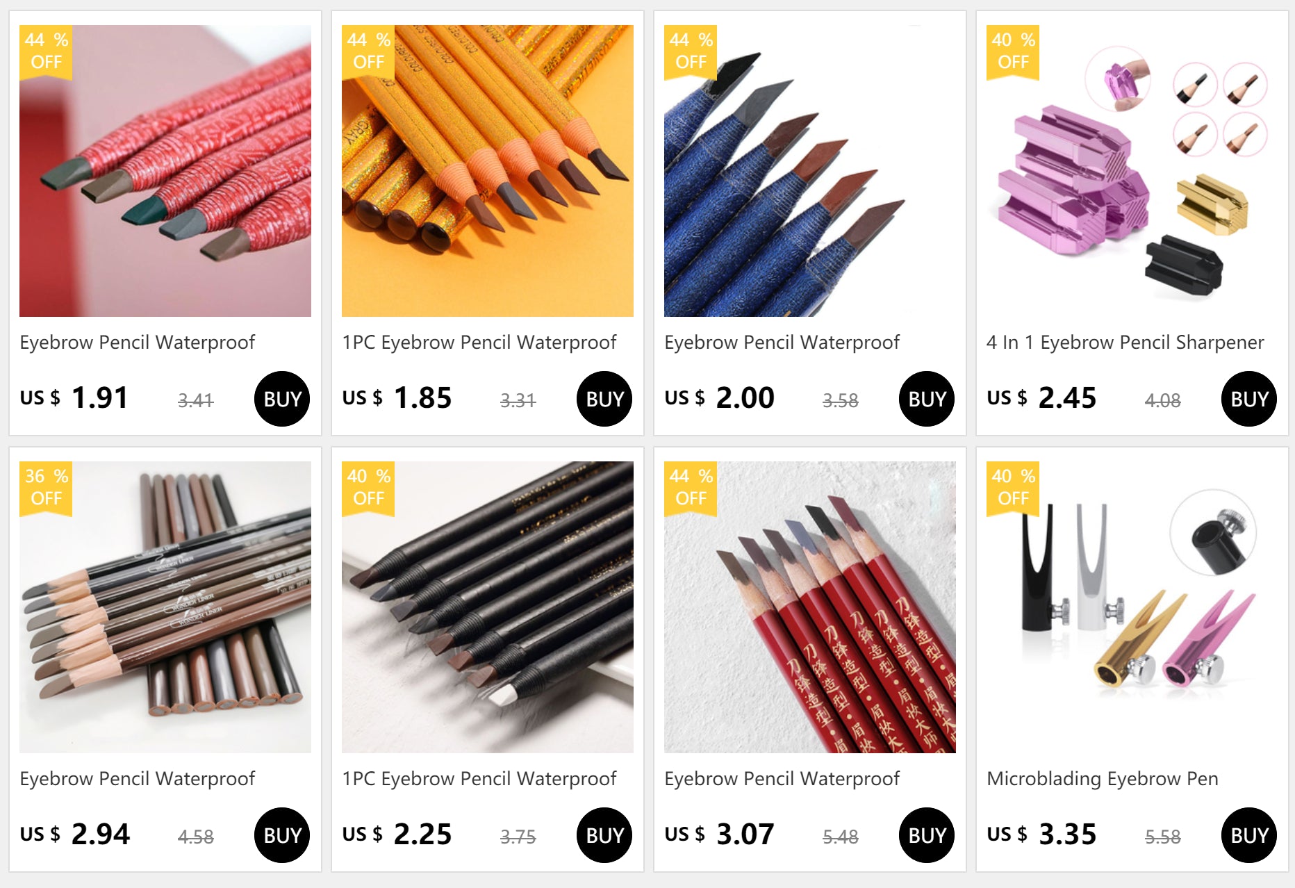 1PC Eyebrow Pencil Waterproof Microblading Eyebrow Pen Tint Tattoo Eyebrows Makeup 6 Colors Natural Long Lasting Eye Brow Pencil - Tasawoq