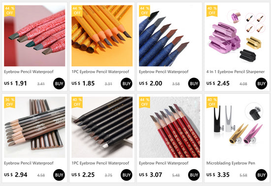 1PC Eyebrow Pencil Waterproof Microblading Eyebrow Pen Tint Tattoo Eyebrows Makeup 6 Colors Natural Long Lasting Eye Brow Pencil - Tasawoq