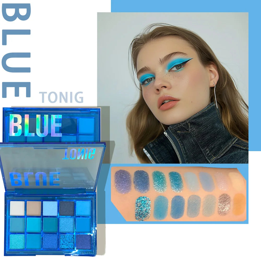 15 Shades Eyeshadow Makeup Palette Shimmer Matte Metallic High Pigmented Neutral Bold Waterproof Eyes Shadow Make Up Set - Tasawoq