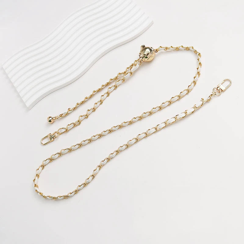 120cm Purse Chain Strap Crossbody Handbag Chains Replacement Leather Shoulder Bag Chain Straps Diy Women Girl Bag Part Accessory - Tasawoq