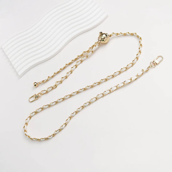 120cm Purse Chain Strap Crossbody Handbag Chains Replacement Leather Shoulder Bag Chain Straps Diy Women Girl Bag Part Accessory - Tasawoq