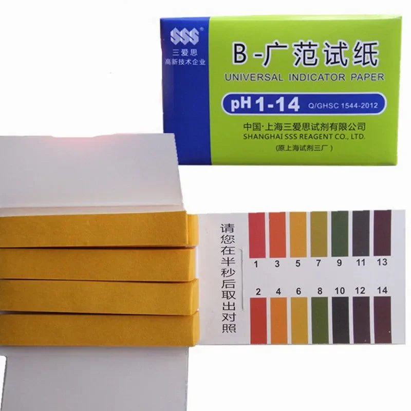 80 Strips Professional 1-14 ph Litmus Paper Ph Test Strips Water Cosmetics Soil Acidity Test Strips with Control Card - Tasawoq